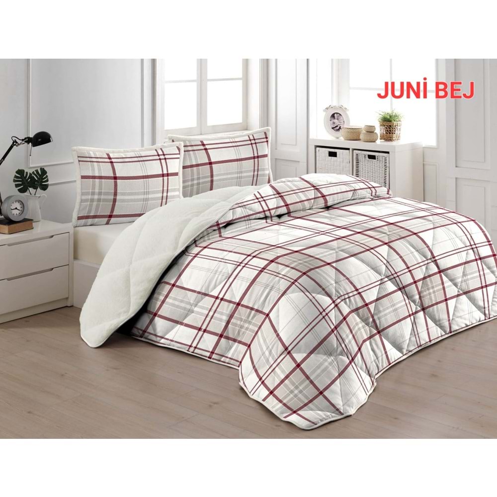Tek Kişilik Yorgan Seti Comforter Juni Bej (1 Yorgan + 1 Yastık Kılıfı)