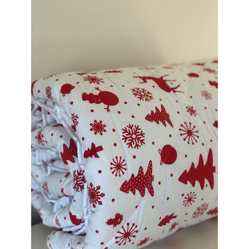 Yılbaşı Temalı Yorgan Çİft Kişilik %100 Pamuklu Kumaş