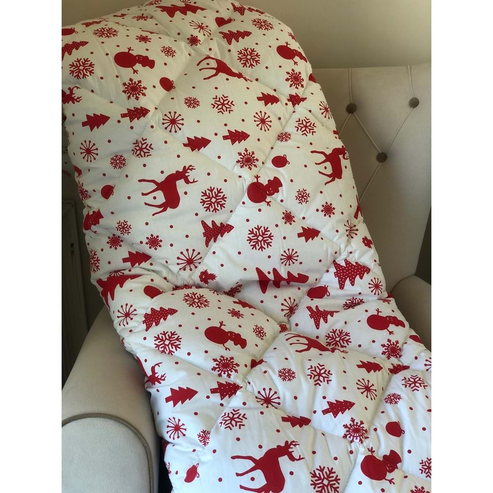 Yılbaşı Temalı Yorgan Çİft Kişilik %100 Pamuklu Kumaş