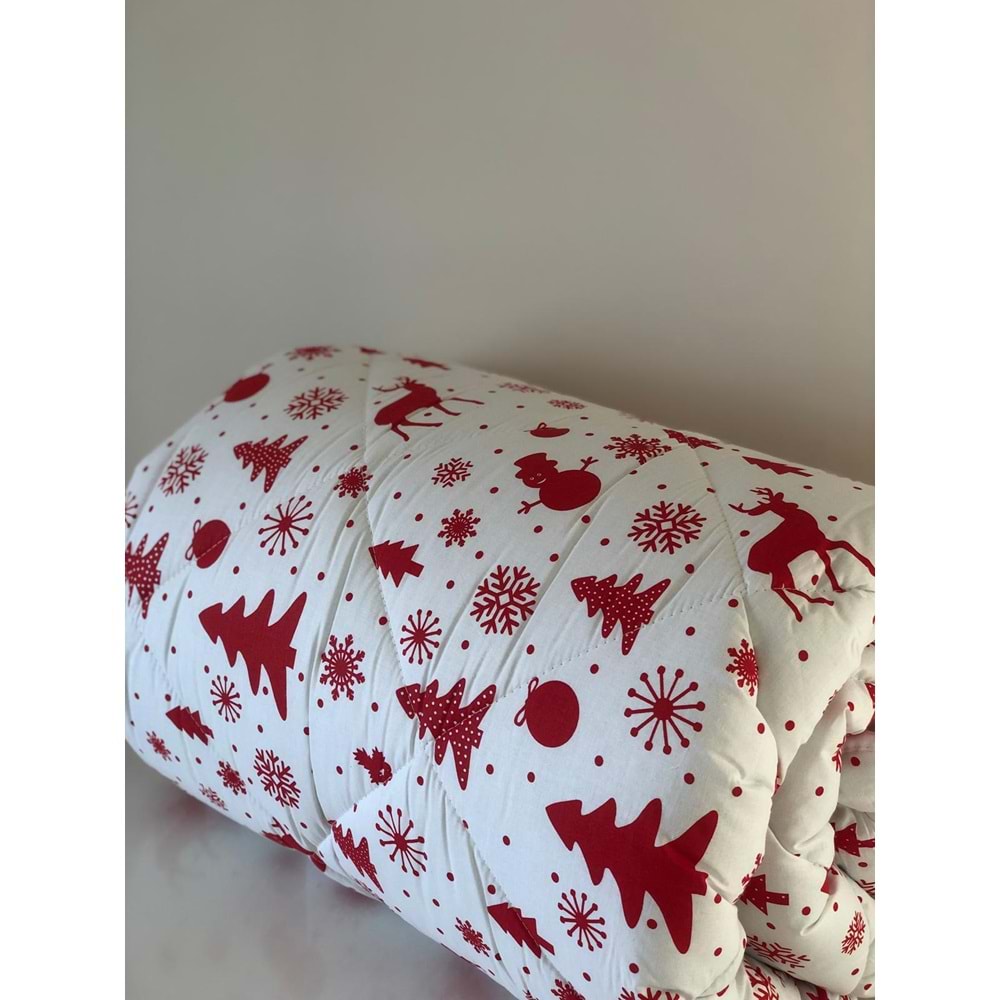 Yılbaşı Temalı Yorgan Çİft Kişilik %100 Pamuklu Kumaş