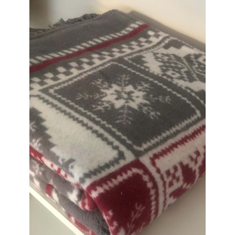 Warming Yılbaşı Temalı Çift Taraflı Tek Kişilik Battaniye 150x200 cm