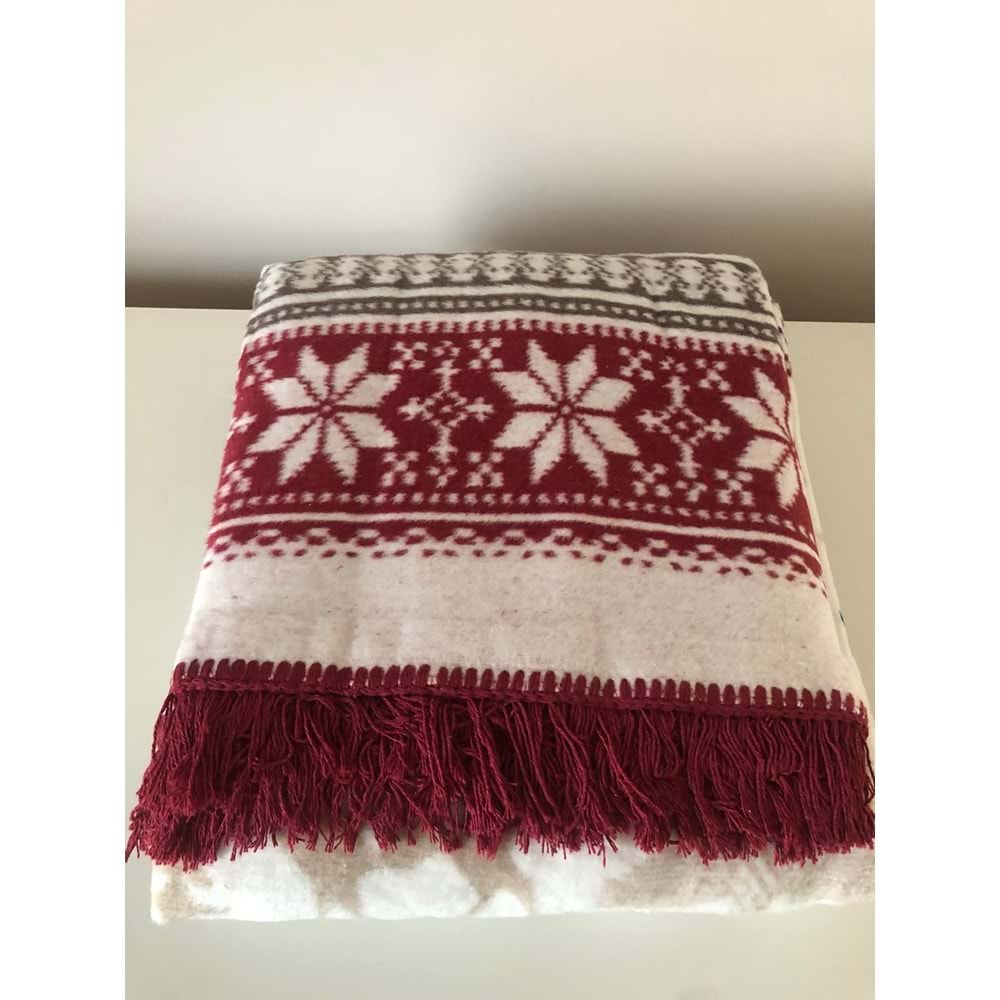 Together Yılbaşı Temalı Çift Taraflı Tek Kişilik Pamuklu Battaniye 150x200 cm