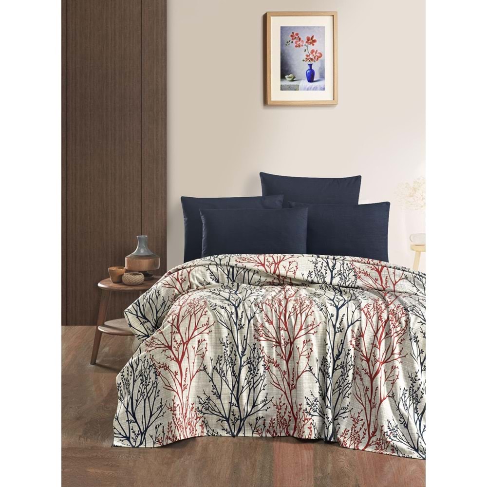 Tek Kişilik Desenli Pamuklu Tek Pike -160x230 cm İpek