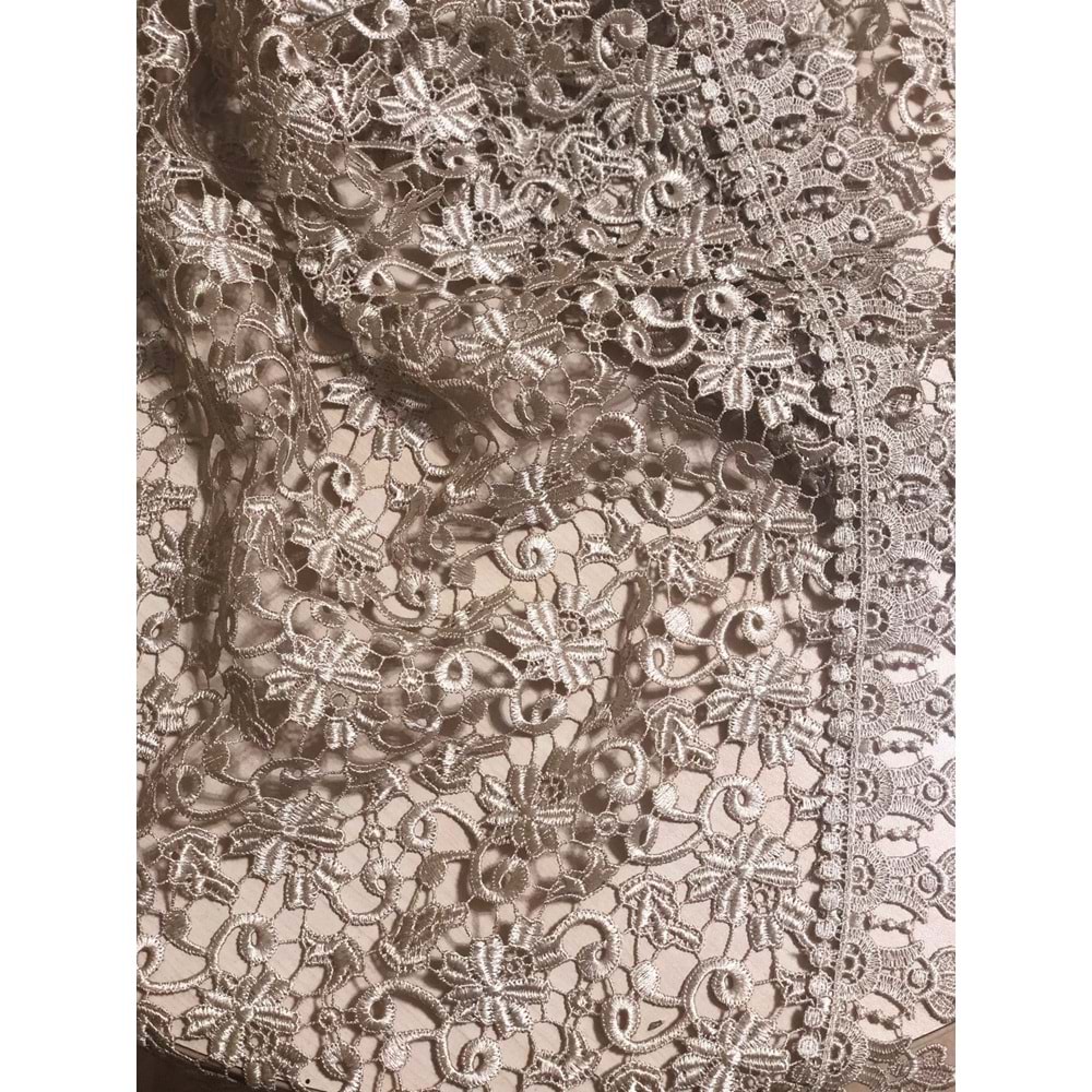 Sehpa Örtüsü Güpür 50x100 Oval Kahve