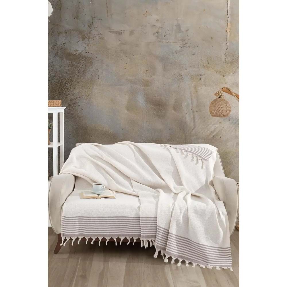 Naturel Koltuk Örtüsü 170x220 cm Krem