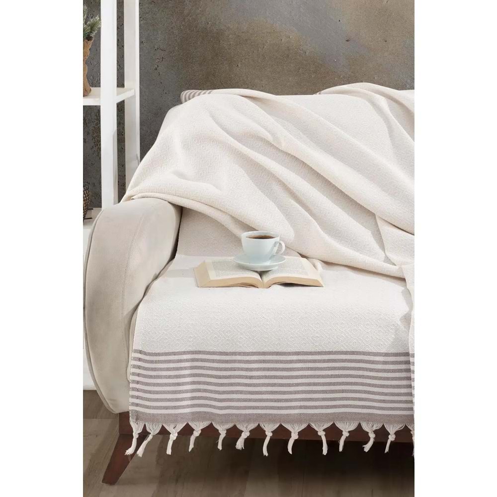 Naturel Koltuk Örtüsü 170x220 cm Krem