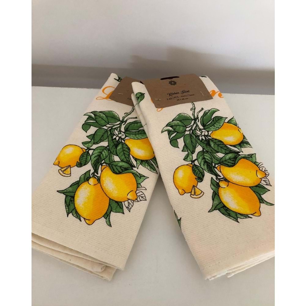 Lemon 4'lü Mutfak Havlusu 40x60 cm