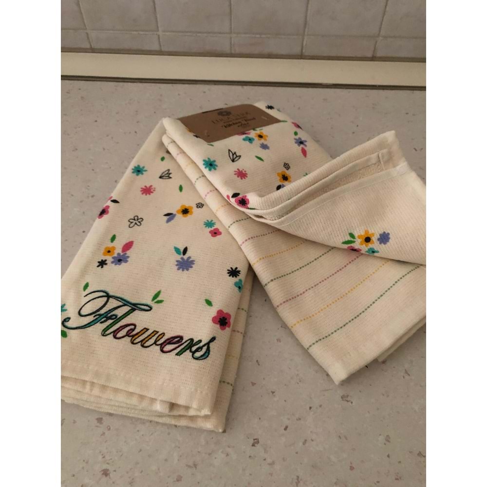 Flowers 4'lü Mutfak Havlusu 40x60 cm