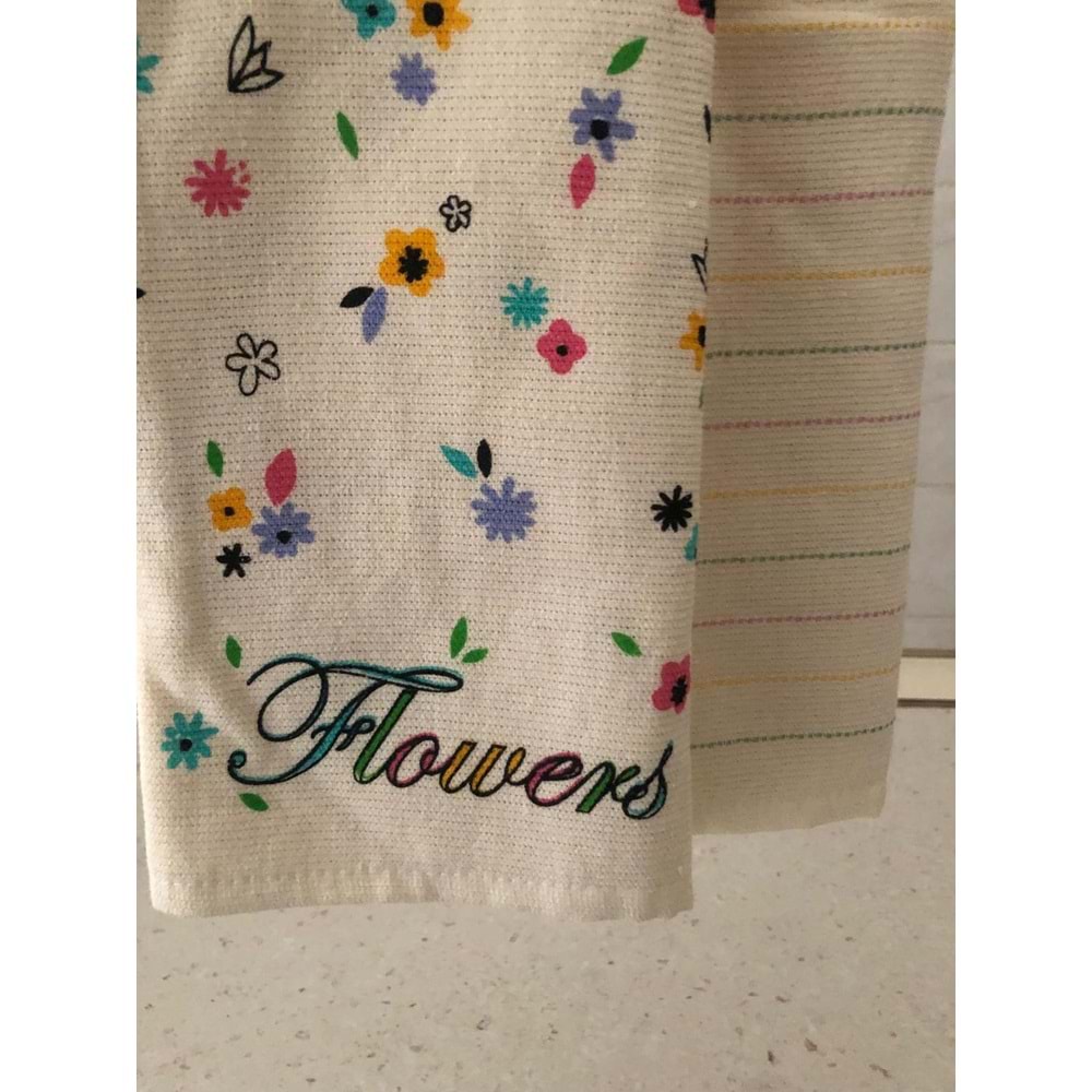 Flowers 4'lü Mutfak Havlusu 40x60 cm
