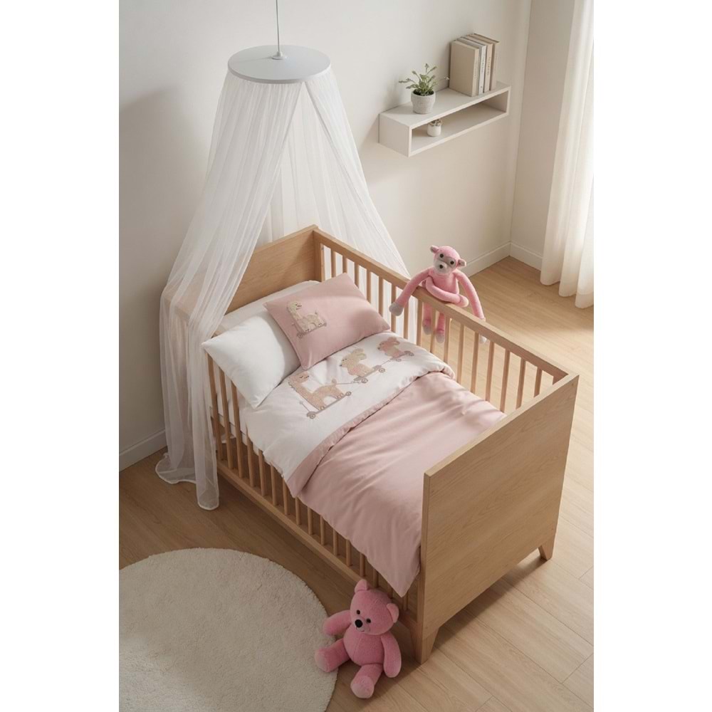 Bebe Nevresim Takımı %100 Pamuklu Punch Nakışlı Yummy