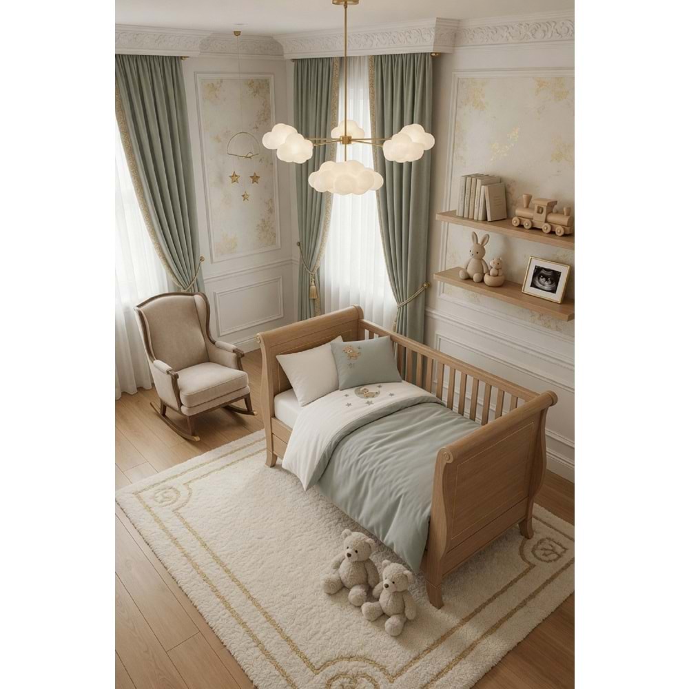 Bebe Nevresim Takımı %100 Pamuklu Punch Nakışlı Pogi