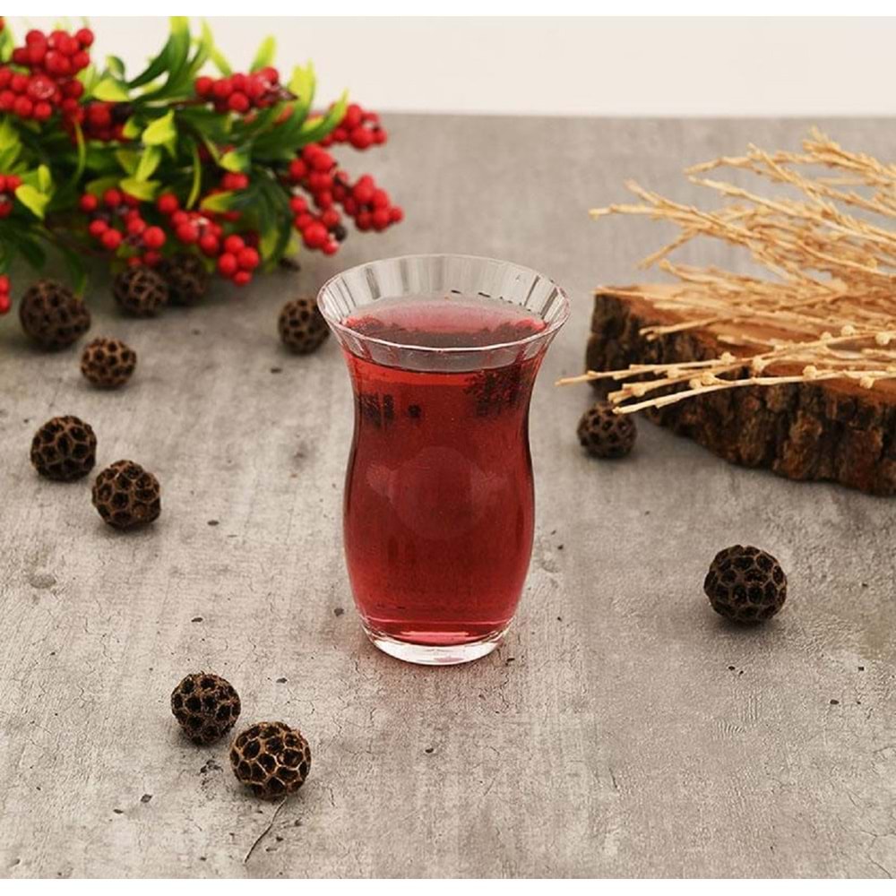 Paşabahçe Özel Yapım El İmalatı Crystallin Rose 6 lı Çay Bardağı