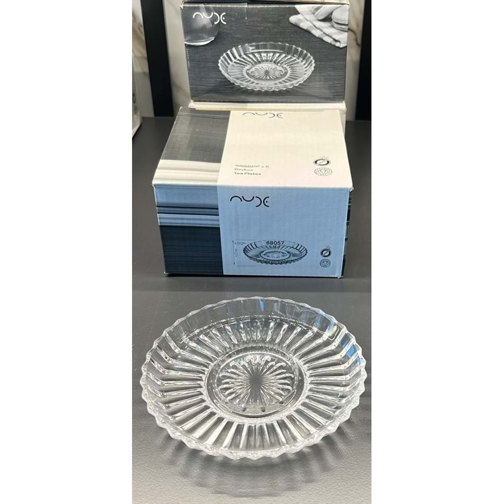 Nude Özel Tasarım El Yapımı Beykoz Çay Tabağı 6'lı