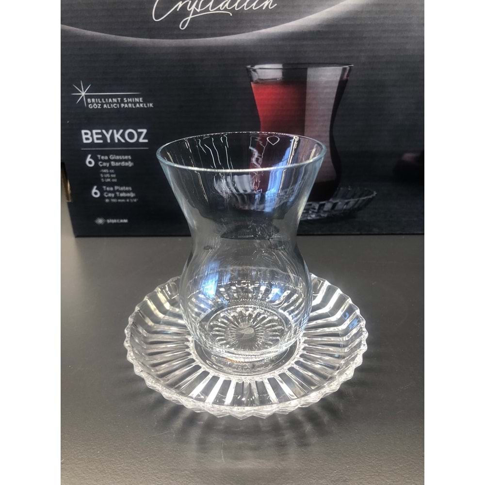 Crystallin Beykoz Çay Bardağı Seti -12 Parça