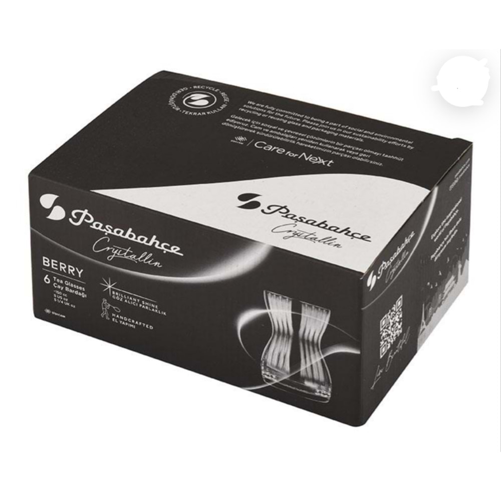 Paşabahçe Özel Yapım El İmalatı Crystallin Berry 6 lı Çay Bardağı