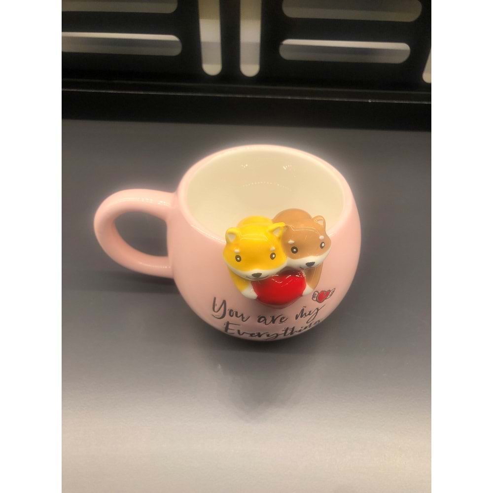 3D Hayvan Figürlü Özel Tasarım Kupa -4-460ml