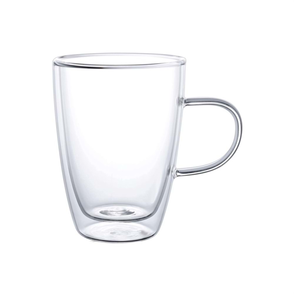 Çift Cidarlı Cam Kupa 350ml