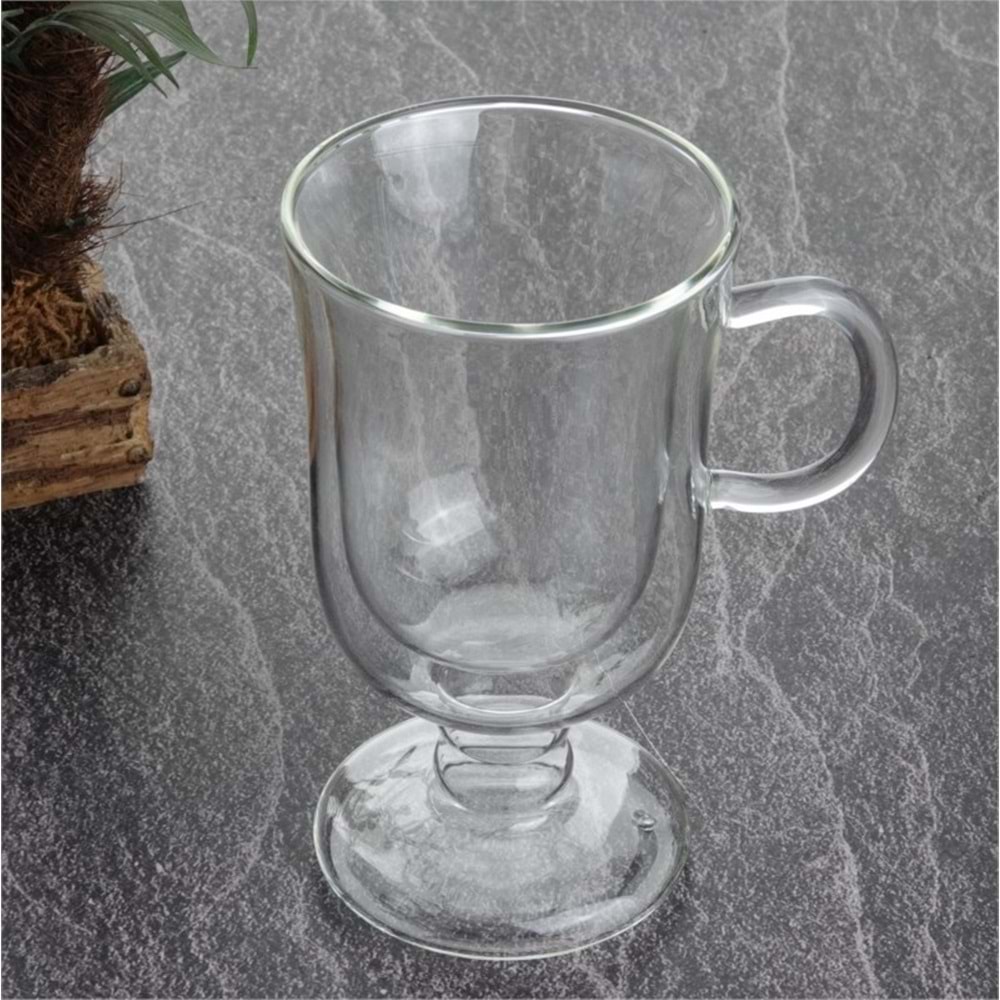 Çift Cidarlı Cam Kupa 260 ml