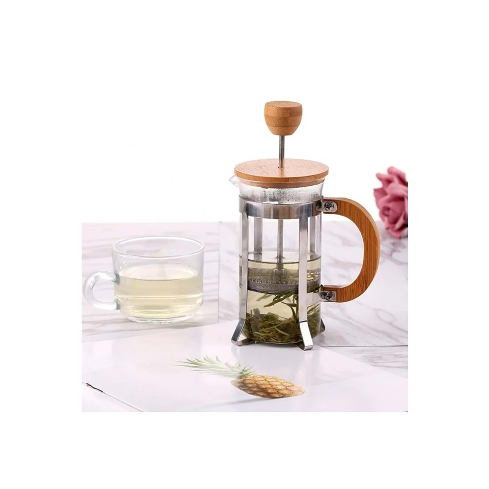 Bambu Kapaklı French Press 350 ml