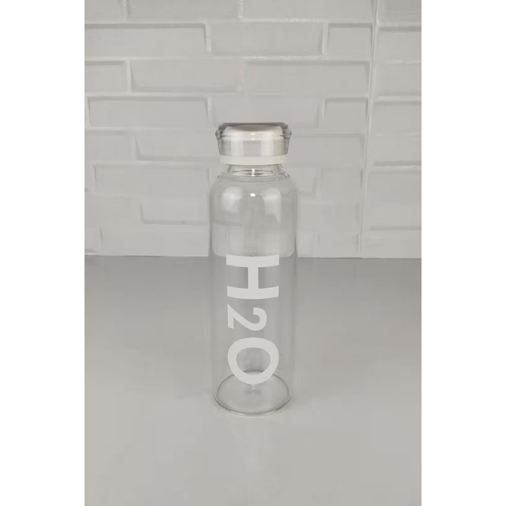 H2O Borosilikat Cam Matara 500 ml Beyaz