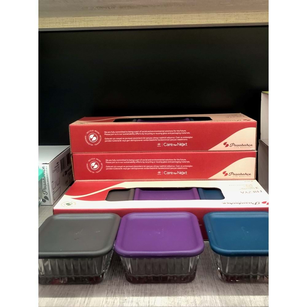 Frezya Renkli Kapaklı 6'lı Cam Kase