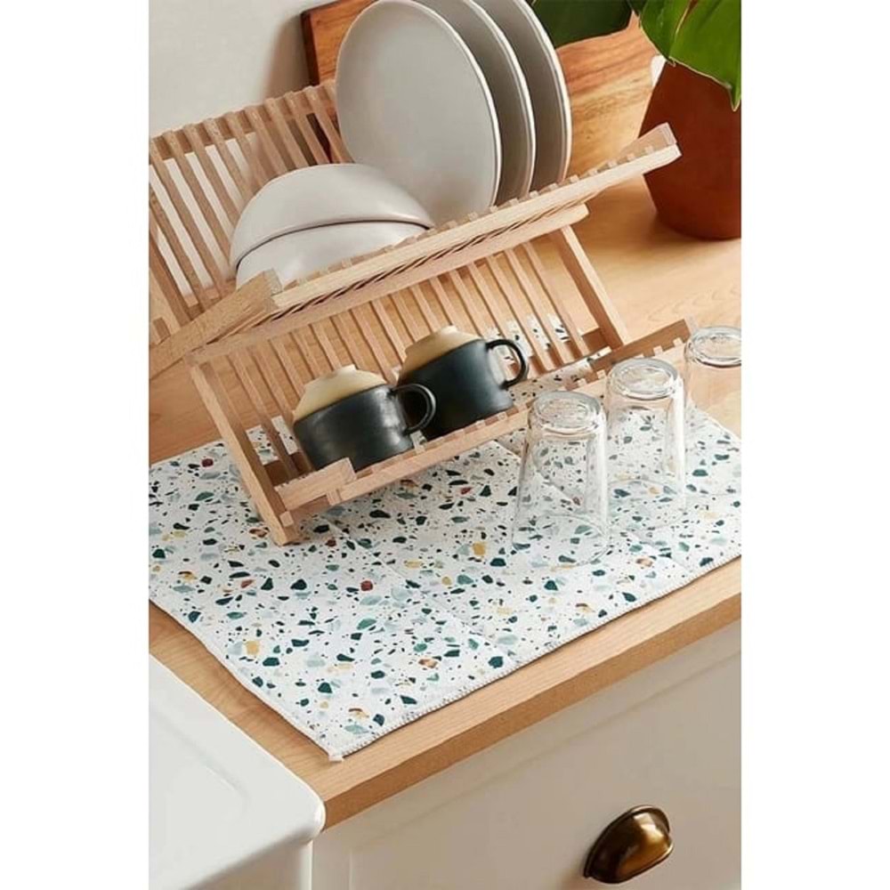 Bambu Katlanır Bulaşıklık - Tabaklık 47x32 cm