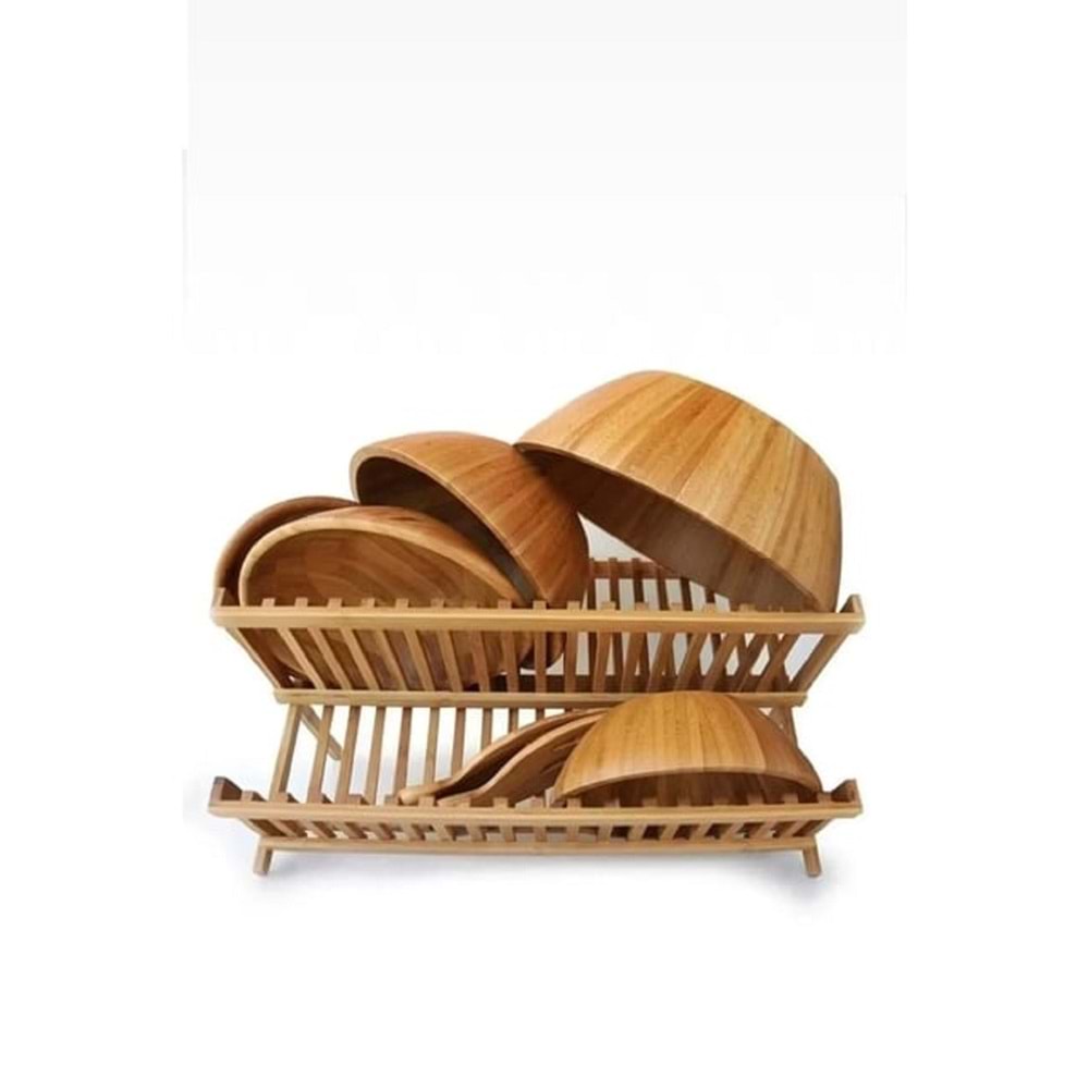 Bambu Katlanır Bulaşıklık - Tabaklık 47x32 cm