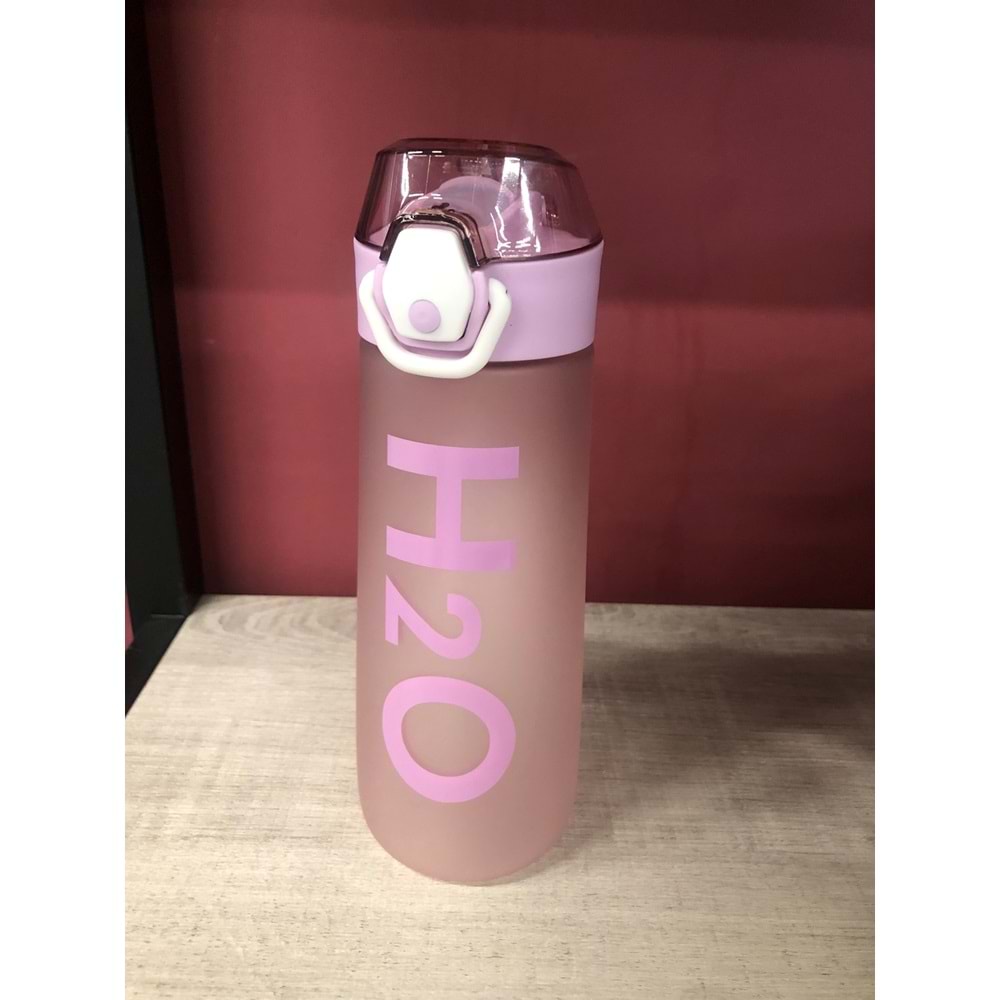 H2O Polikarbon Pipetli Matara 750 ml Pembe