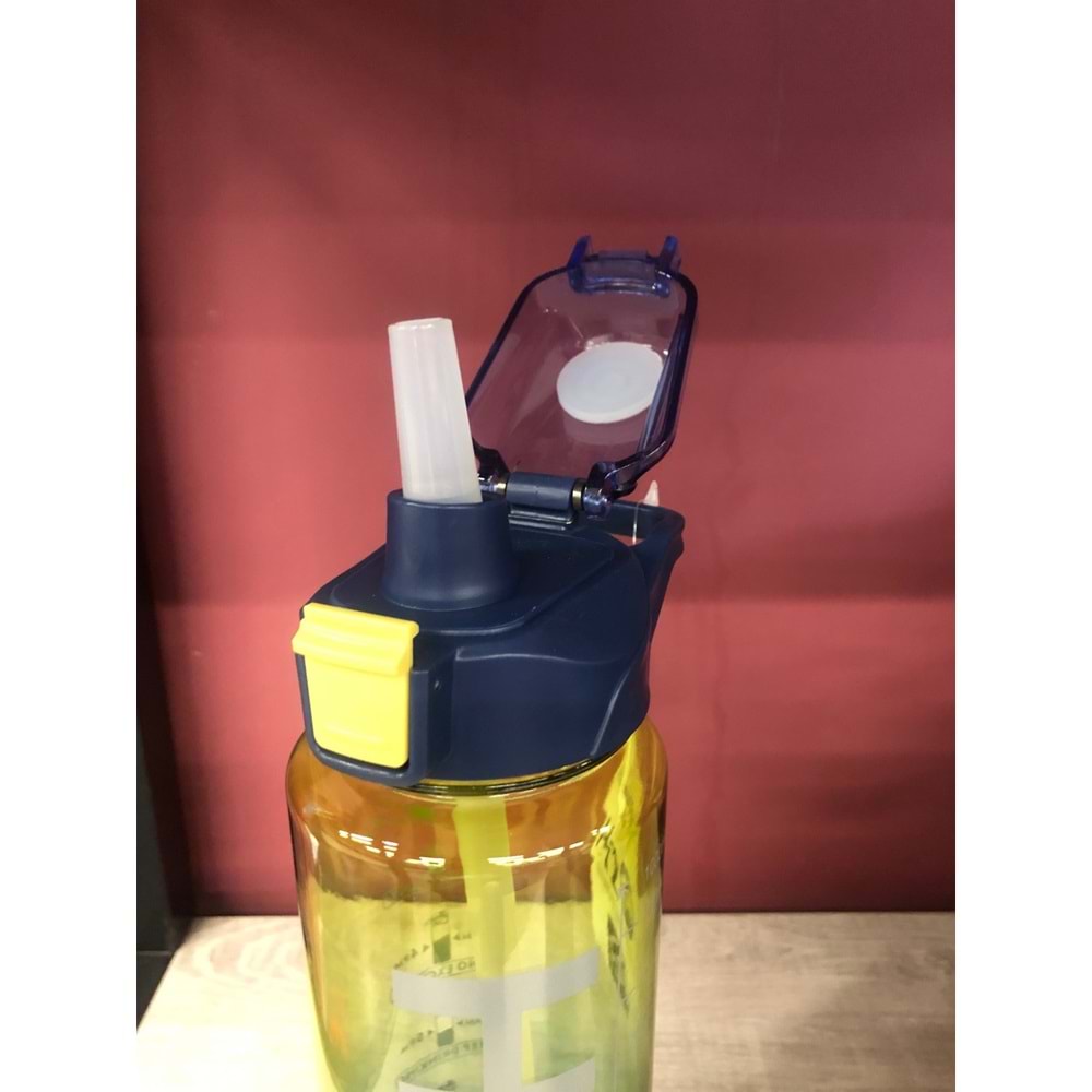 H2O Polikarbon Pipetli Matara 1000 ml Lacivert
