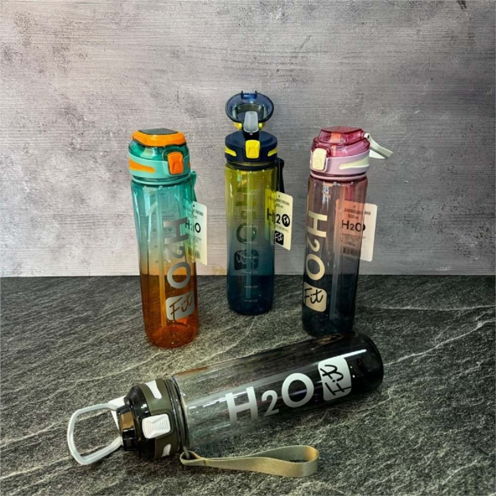 H2O Polikarbon Pipetli Matara 1000 ml Yeşil