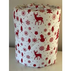 Yılbaşı Temalı Yorgan Çİft Kişilik %100 Pamuklu Kumaş