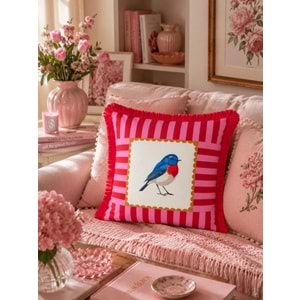 Çift Taraflı Dekoratif Saçaklı Kırlent Kılıfı Enerjik-5 43x43 cm -1 Adet