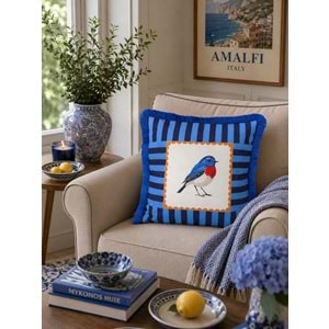 Çift Taraflı Dekoratif Saçaklı Kırlent Kılıfı Enerjik-6 43x43 cm -1 Adet