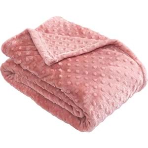 Çift Kişilik Tomurcuk Soft Battaniye -Pudra