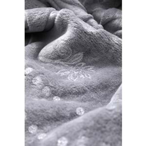 Pırıltı Embos Çift Kişilik Battaniye Gri