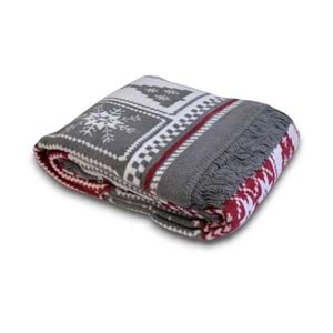 Warming Yılbaşı Temalı Çift Taraflı Çift Kişilik Battaniye 180x220 cm