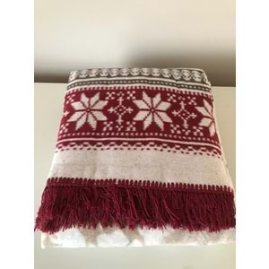 Together Yılbaşı Temalı Çift Taraflı Tek Kişilik Pamuklu Battaniye 150x200 cm