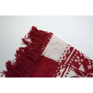 Together Yılbaşı Temalı Çift Taraflı Tek Kişilik Pamuklu Battaniye 150x200 cm