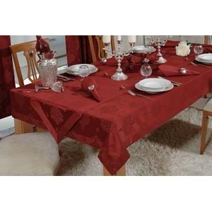 Masa Örtüsü Leke Tutmaz Su Geçirmez Galapolycotton Kumaş- Macha 160x220 cm Bordo
