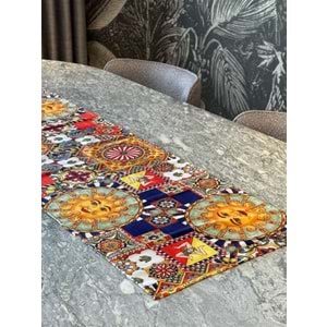 Güneşli Modern Dekoratif Baskılı Runner 1 Adet 40x140cm