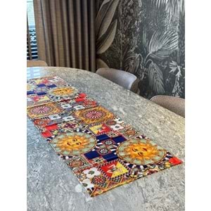 Güneşli Modern Dekoratif Baskılı Runner 1 Adet 40x140cm