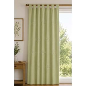 Gala Polycotton Leke Tutmaz Su Geçirmez Perde Class+Plain Yeşil 150x250 cm