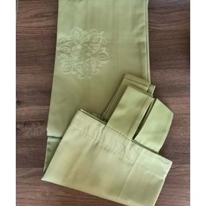 Gala Polycotton Leke Tutmaz Su Geçirmez Perde Class+Plain Yeşil 150x250 cm