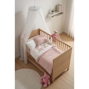 Bebe Nevresim Takımı %100 Pamuklu Punch Nakışlı Yummy