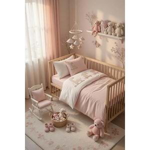 Bebe Nevresim Takımı %100 Pamuklu Punch Nakışlı Yummy