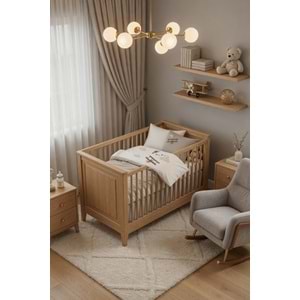 Bebe Nevresim Takımı %100 Pamuklu Punch Nakışlı Jeti