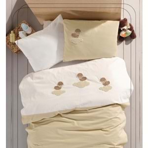 Bebe Nevresim Takımı %100 Pamuklu Punch Nakışlı Lambi