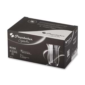 Paşabahçe Özel Yapım El İmalatı Crystallin Rose 6 lı Çay Bardağı