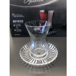 Crystallin Beykoz Çay Bardağı Seti -12 Parça
