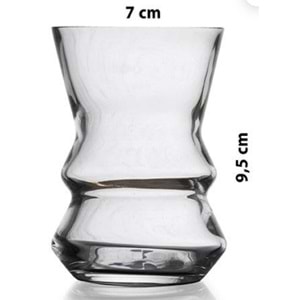 Paşabahçe Özel Yapım El İmalatı Crystallin İron 6 lı Çay Bardağı